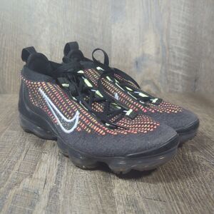 Nike Air Vapormax 2021 Flyknit Running Shoes Women’s 6.5 Black Lime DO5886-900
